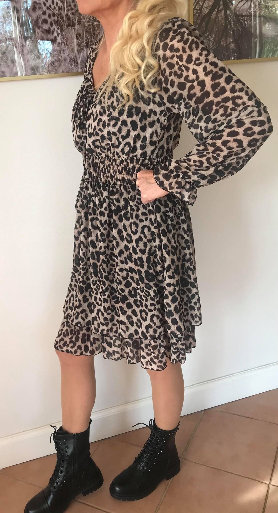 Elle leopard kjole 