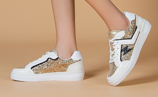 Lady sneakers, Guld 