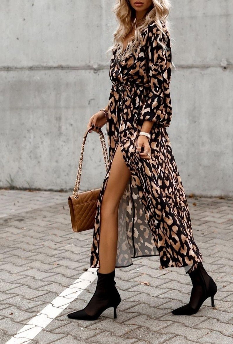 Jolie Leopard kjole 